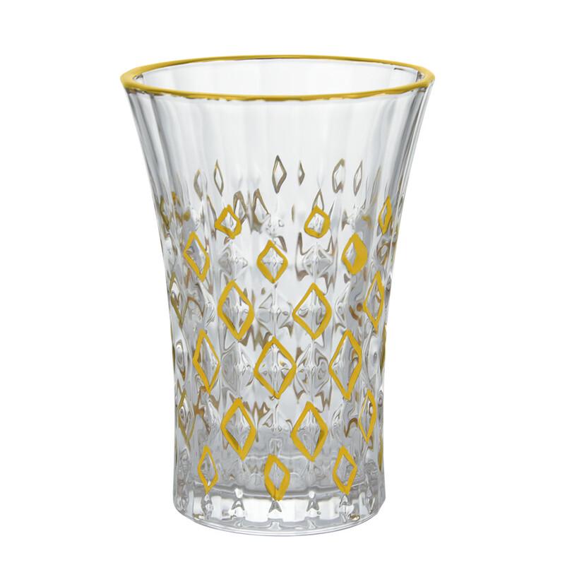 Light Luxury Gold-Trimmed Crystal Whiskey Glass