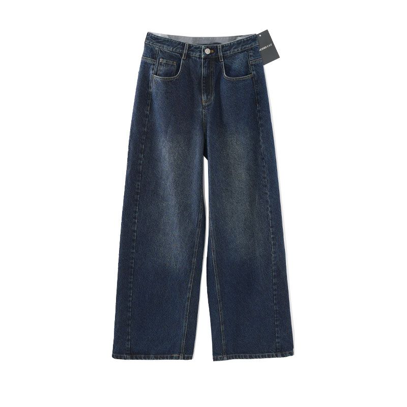

Bodhlcat Japanese Distressed Early Autumn Mop Jeans Retro Blue S book less than recommend 51.00kg