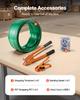 Banding Strapping Kit, Heavy Duty Banding Sealer Tool with 305 M Length PET Band, 300 Metal Seals, Plastic Manual Pallet Packaging Strapping Kit for