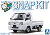 AOSHIMA 1/32 Scale Rakupla Snap Kit No.05-FW Subaru Sambar Truck Frost White Pre-Colored Plastic Model Kit (Car)