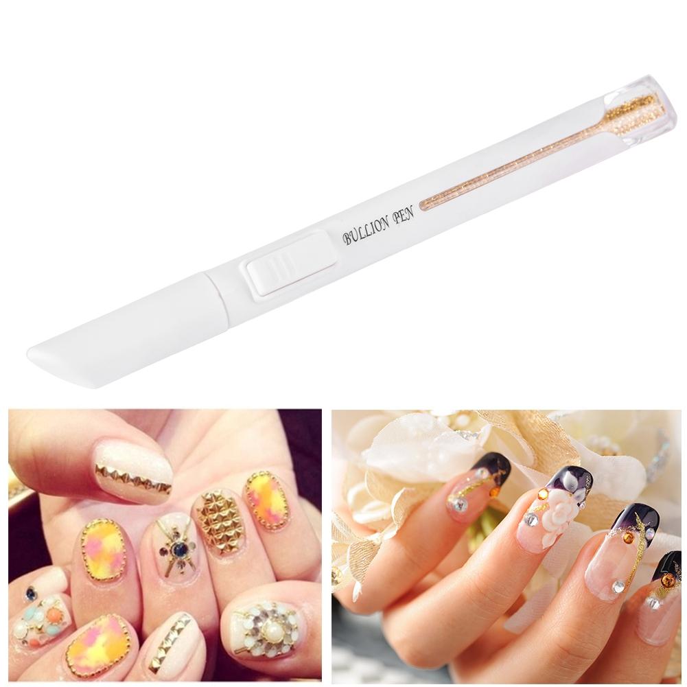 Nail Art Bullion Pen Metal Beads Dotting Painting Drawing Pen DIY Manicure Decorations