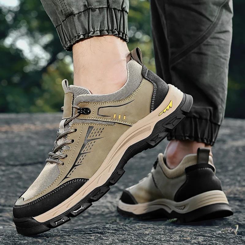 FashionMen Casual Shoes Genuine Leather Outdoor Comfortable High Quality Mens Shoes Cassis Anke Non-slip Fats Trend Climbing Shoes Man