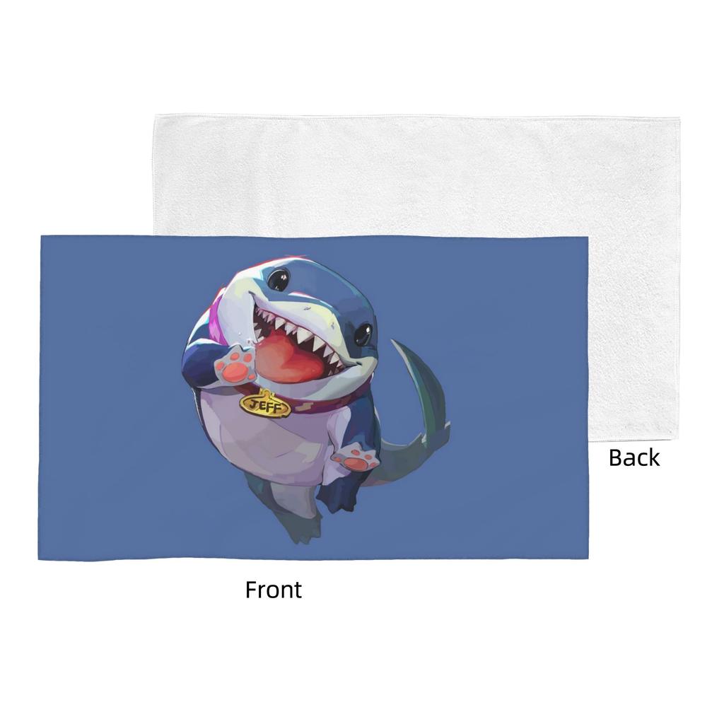 Jeff the Land Shark Soft Face Towel Quick Dry Pool Bath Cotton Towels Absorbent