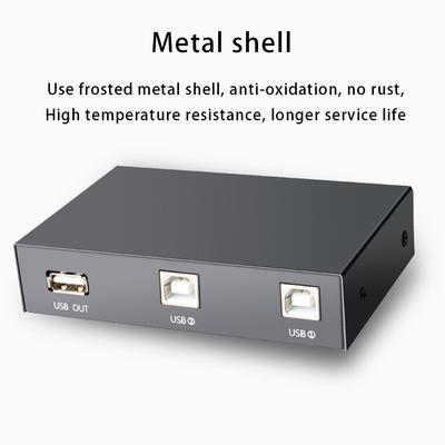 2 σε 1 Out USB Print Sharer, 2 USB 2.0 splitter Adapter Printer Sharing Device Switch Box for PC Computer Scanners
