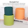 Striped Ceramic Flowerpot Pots Succulent Planter Round Indoor Smooth Surface Bonsai Home Potted Decoration Gifts