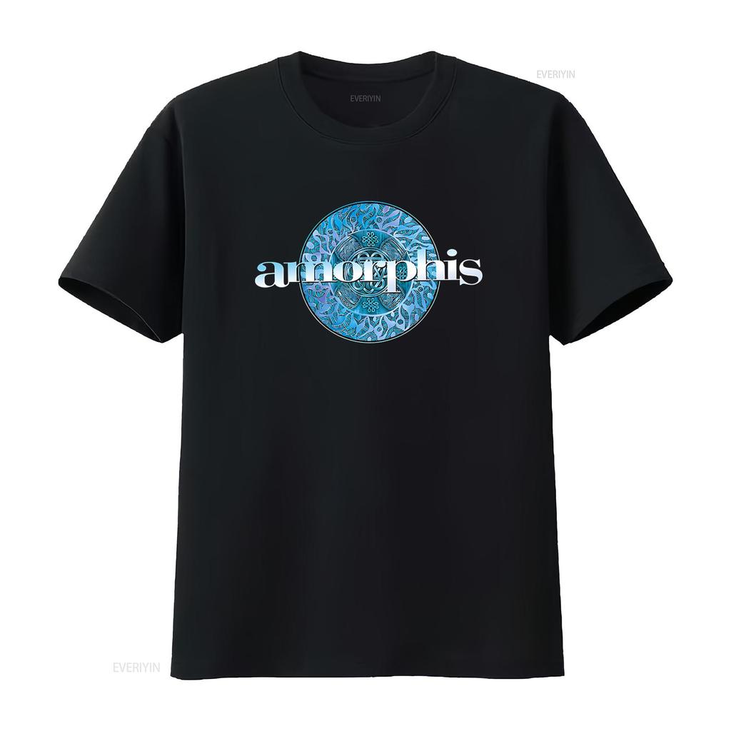 Amorphis Elegy Design T Shirt Rock Band Inspired Print vintage Stylish fashion Top For Everyday Wear Stretched Unisex