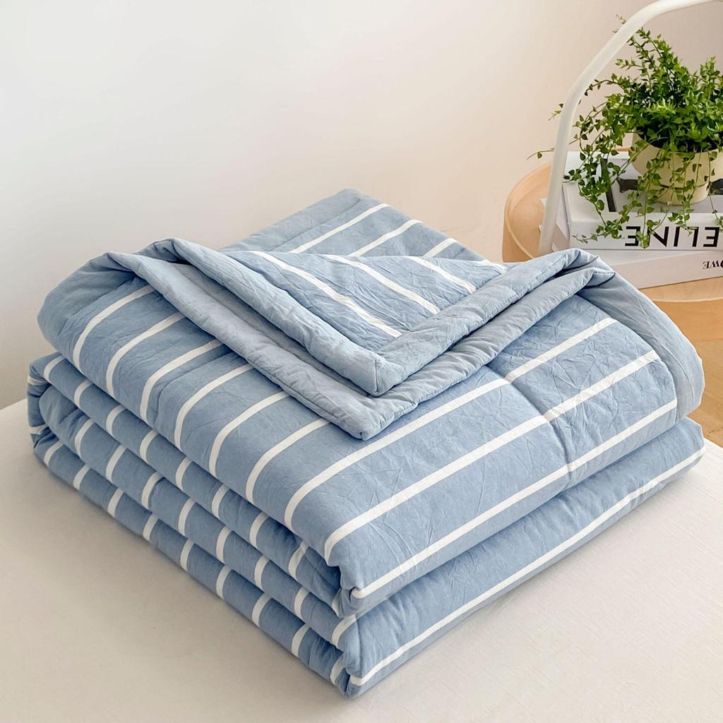 100% Cotton Summer Air Conditioning Quilt - Lightweight Quilt for Students and Children