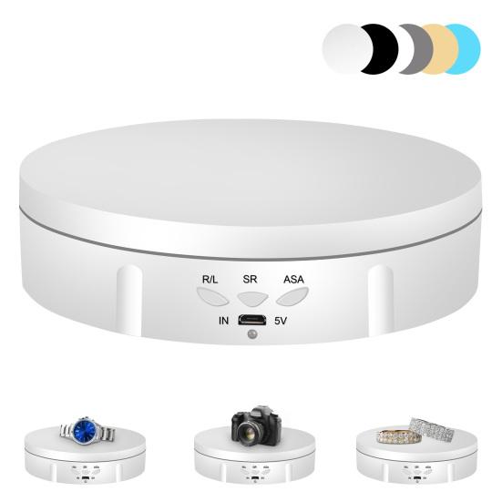 Drehbare Plattenspieler-Fotografie-Display-Ständer 360 Grad Panorama Verstellbar Sanfte Drehung Anti-Rutsch Wiederaufladbar