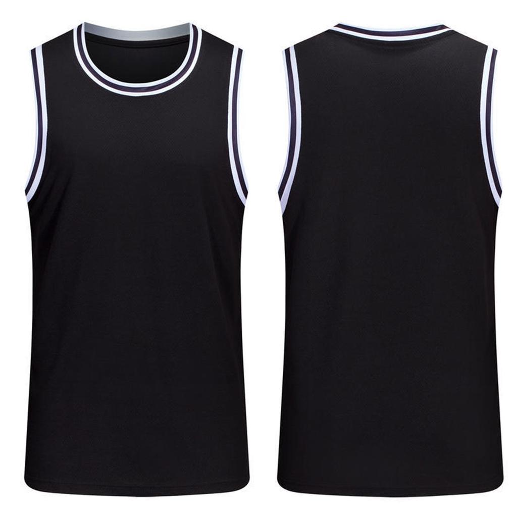 Men Sports Vest Round Neck Sleeveless T-Shirt Football Basketball Team Training Workout Exercise Tank Top