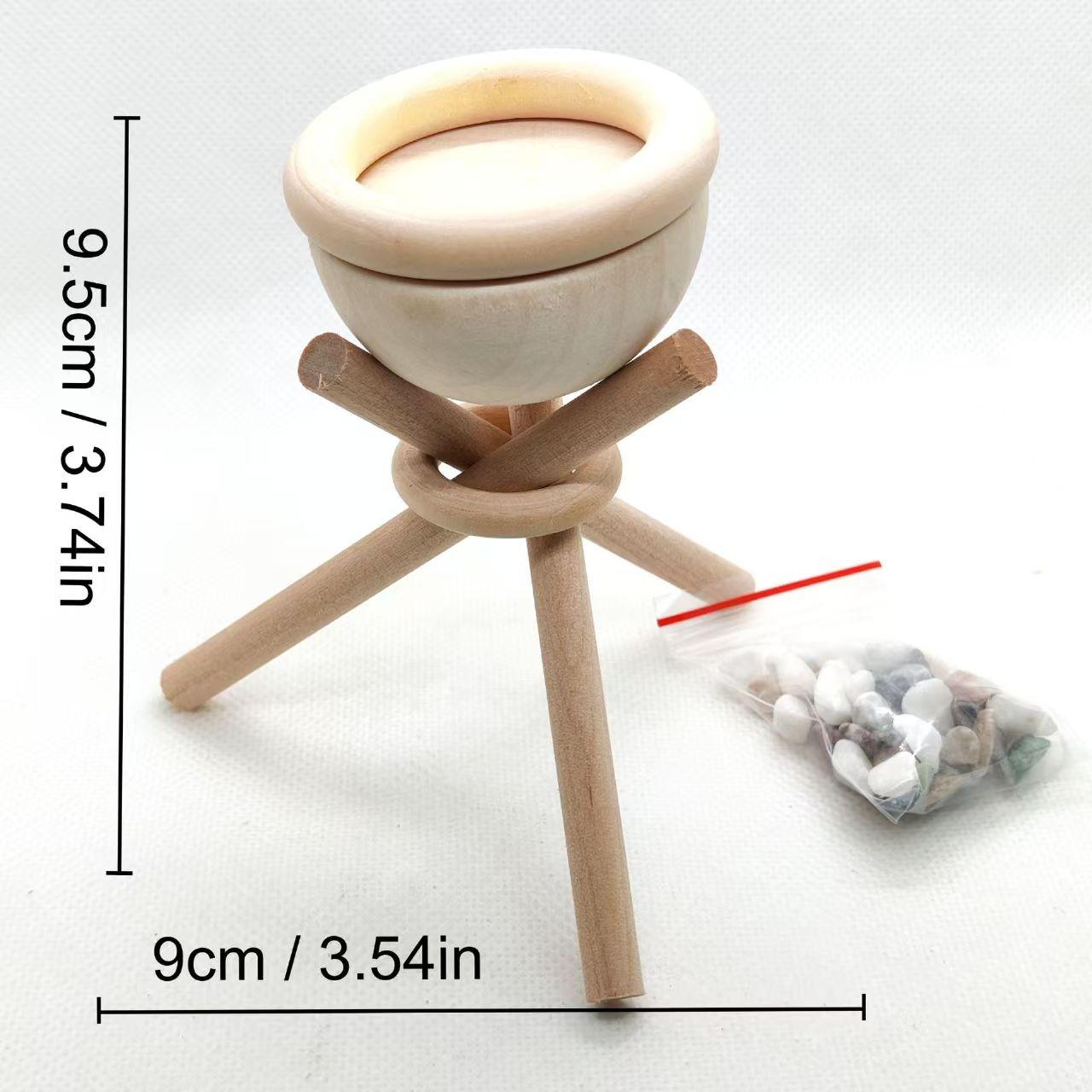 

Crystal Aromatherapy Diffuser Wooden Stand Bowl Shaped Essential Oil Diffuser Home Fragrance Yoga Meditation Decoration Toolgift