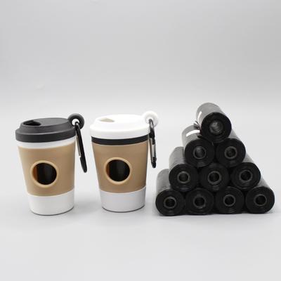 Creative Coffee Cup Design Portable Dog Waste Bag Dispenser Dog Walking Toilet Box For Outdoor Walking And Travel