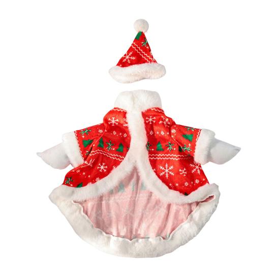 Christmas Goose Outfit Cute Porch Goose Clothes with Hat for 23" Goose Statue Outdoor Holiday Goose Costume for Patio Yard Lawn Decor