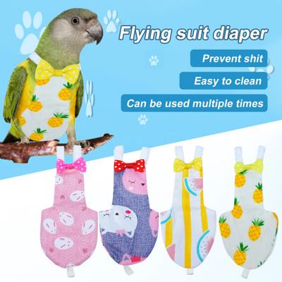 Papağan Bezi Yeniden Kullanılabilir Kuş Bezi Su Geçirmez İçli Sevimli Uçuş Tulumu Sultan Papağanı Muhabbet Kuşu Budgie Mini Macaw Kanarya için