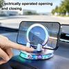 Supporto per Telefono da Auto con Ricarica Wireless e Luce Ambientale RGB Caricabatterie Magnetico per Telefono da 15W Supporto di Ricarica per Cellulare Ventosa a Vuoto Accessori per Auto