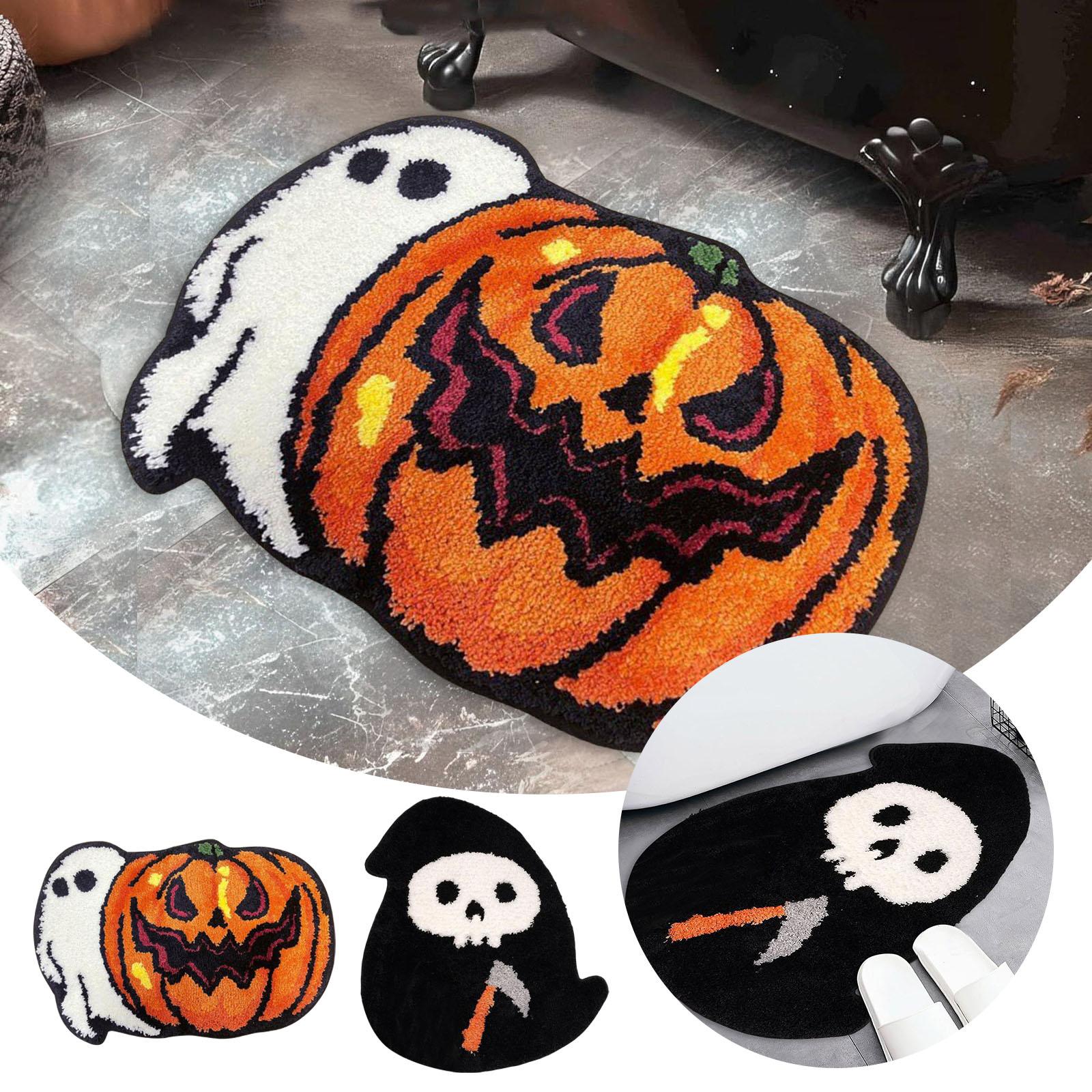 

Halloween Door Mat Welcome Doormat Pumpkin Ghost Rugs For Front Door Hallway Entrance Floor Mats Halloween Atmosphere Decoration One Size