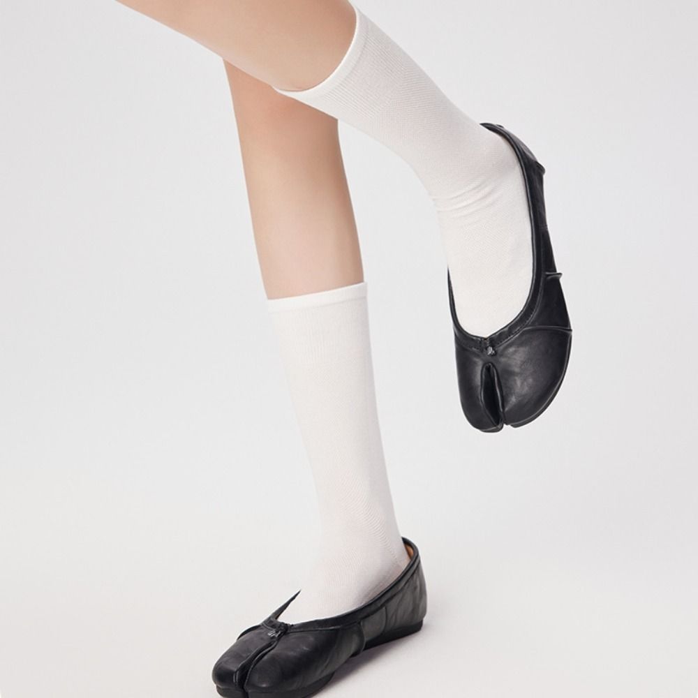 Thin Two Toe Socks JK Calf Long Socks Fashion Mid Calf Stockings  Summer