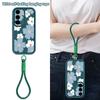 Wrist Lanyard Phone Case For Samsung Galaxy S26 S24 S25 Ultra S23 S25 FE A57 A17 A56 A16 A55 A54 A15 A25 Floral Print Back Cover