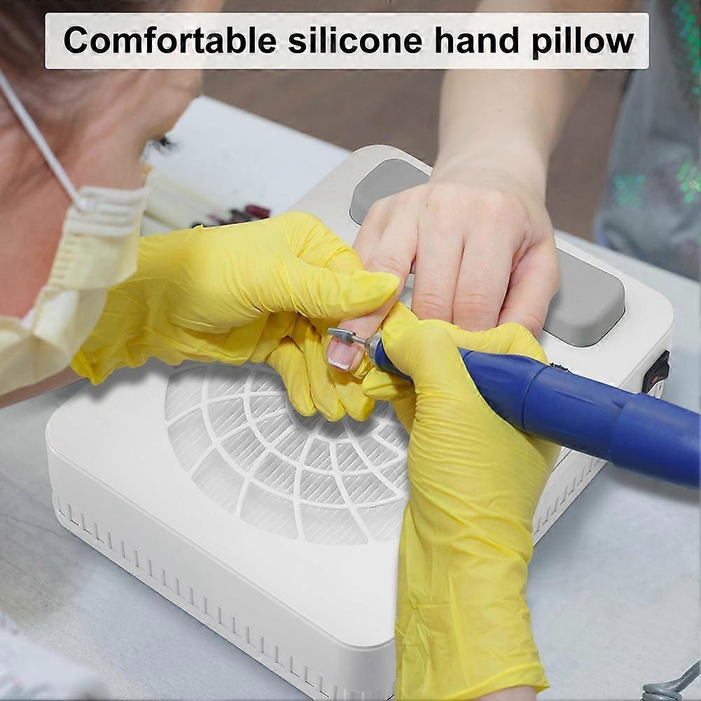 Nail Dust Vacuum Cleaner Nail Dust Collector Portable Nail Dust Collector No Dust Leakage Dust Filter EU Plug