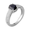 Anel de prata com safira natural 2.143ct (2063100) 3,2 gr. 925 amostras