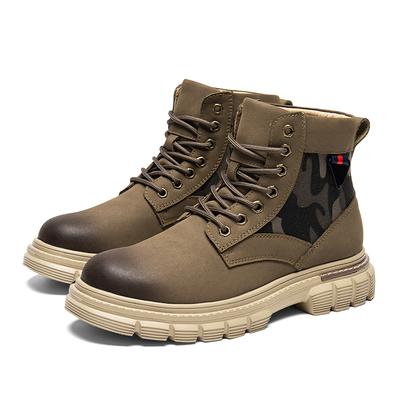 New Handmade Leather Boots Men Casual Shoes Botas Design Sneakers Man Comfortable Leather Shoes Men Ankle Boots Outdoor