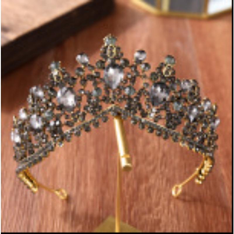 Baroque Birthday Crown Hair Accessory High End Travel Photography Crown Headwear Halloween Bun Hair Band Accessory
