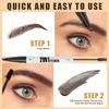New Four-Pronged Eyebrow Pencil + Eyebrow Dye Cream Waterproof, Sweat-Proof And Non-Smudging 2-In-1 Liquid Eyebrow Pencil Eyebrow Dye Cream