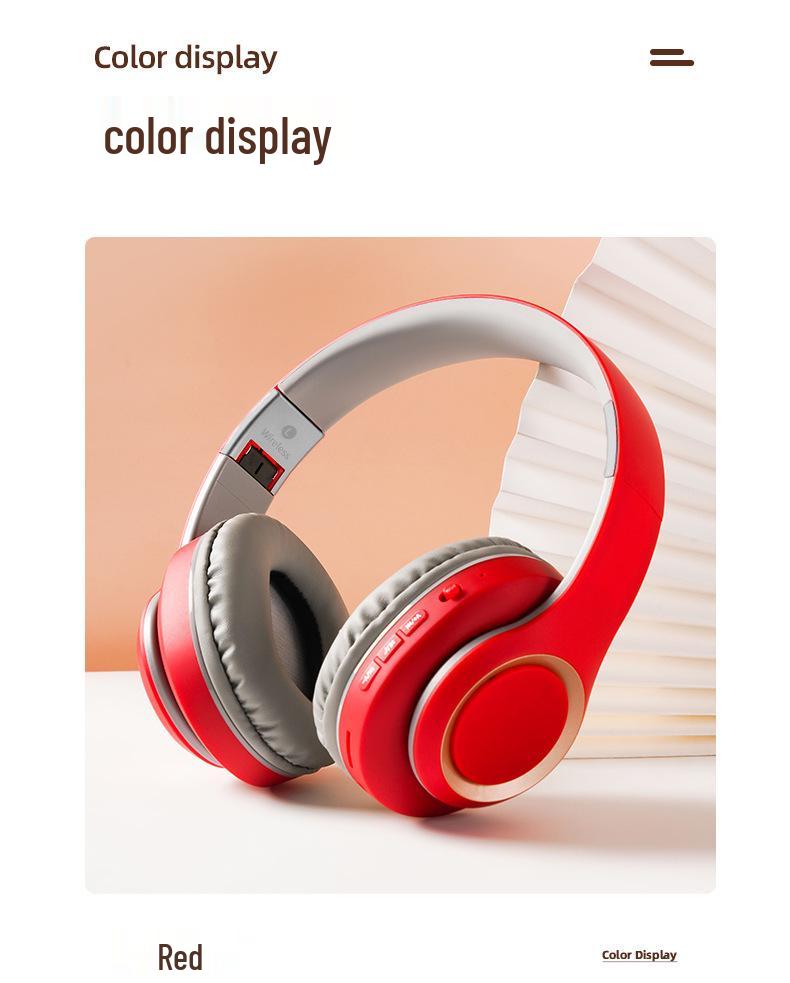 Head-mounted Bluetooth Wireless Headphones with Large Earcups, Retractable Metal Design, Matte Finish, New Private Mold