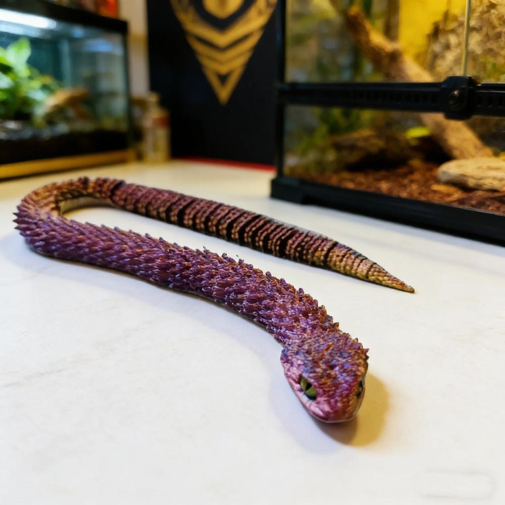 Decorazione Serpente Stampato 3D 30cm Figurine Rettile Zodiaco Cinese per Scrivania Ufficio Decorazione Scaffale Casa Regalo Ornamento Festivo Collezion