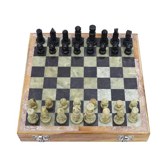 

Шахматный набор Crocon из мрамора и дерева 10 дюймов Деревянная шахматная доска Игровой набор Изготовленные из камня фигуры Дорожные шахматные наборы Лучший подарок для детей Размер :- 10x10 дюймов