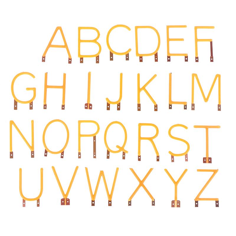 English Letter Filament Cob Led Filament Dc3V Candle Edison Yellow Diodes Party Decoration Light Accessories Diy