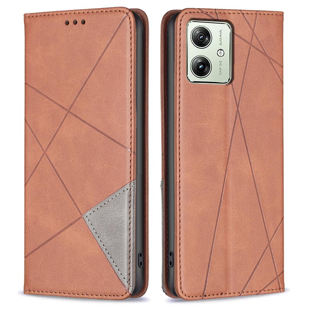 For Motorola Moto G54 5G Cover Imprinted PU Leather Wallet Cell Phone Case