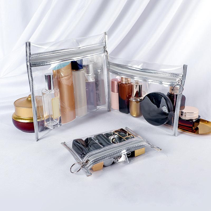 Zipper PVC Organizer Pouch For Passport Coins Keys Lipsticks Cards Earphones Compact Travel Storage Case