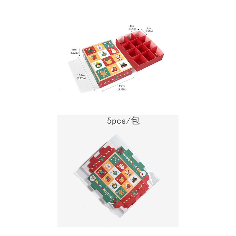 2/4pcs Christmas Countdown Calendar Advent Box Surprise Blind Box Poked with Finger Party xmas kids Gift Box 2025 New Year decor