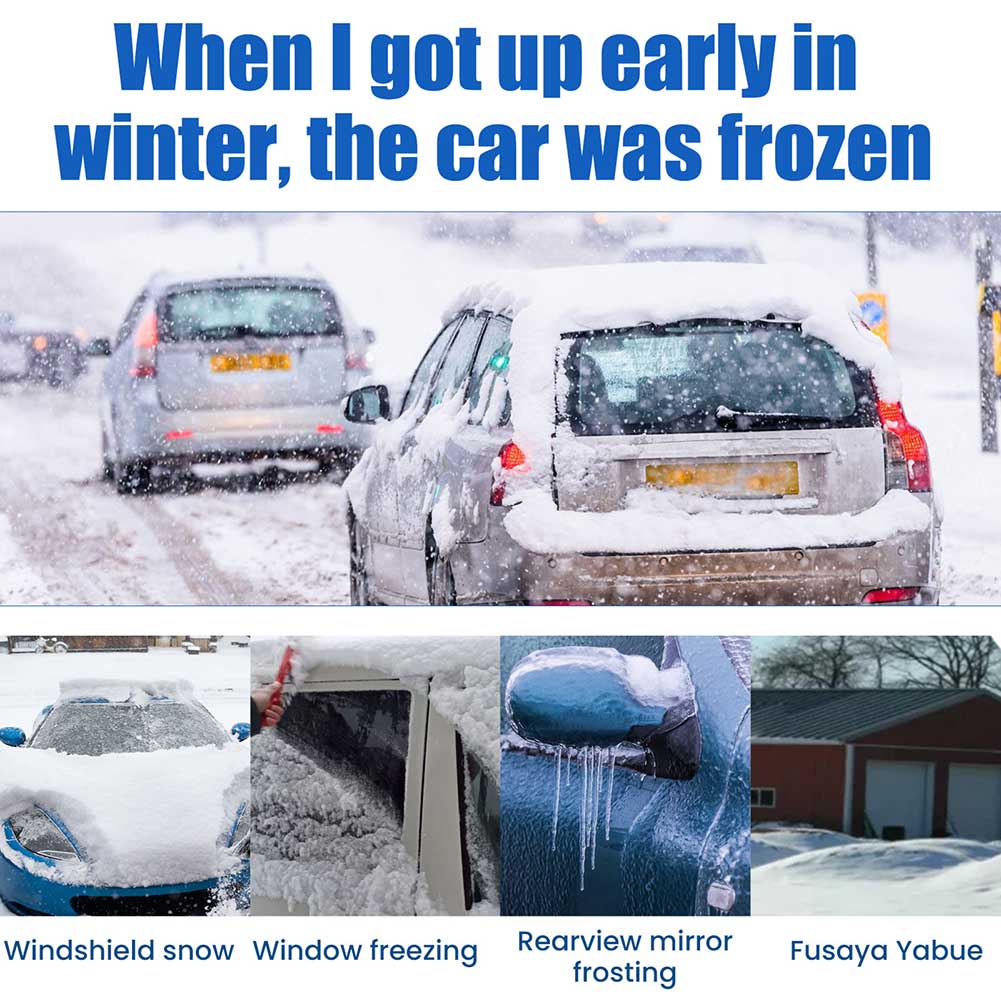 Car Windshield De-Icer Fast-Acting Ice Melting Spray for Windshields Multifunctional Saf Effective Defroster Spray for Winter