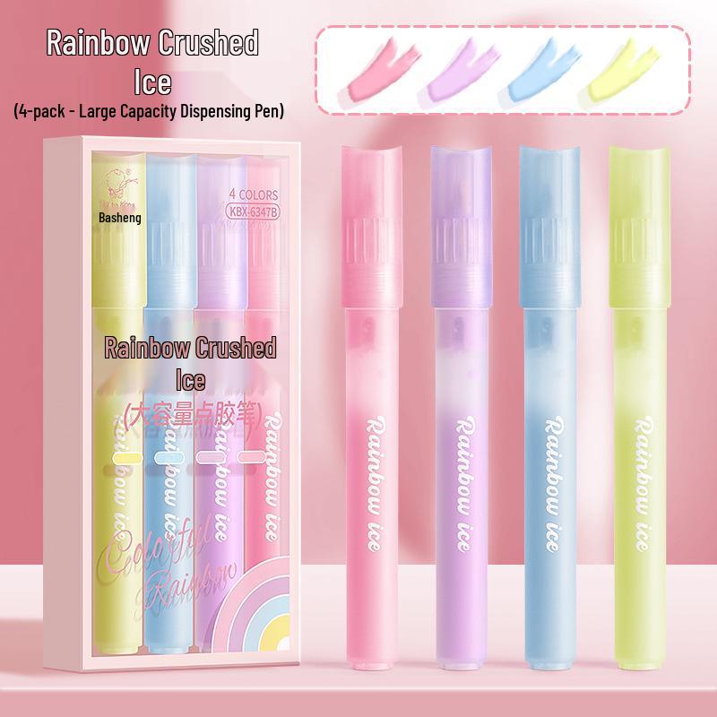 Gradient High Capacity Macaron Color Glue Pen for Students' Notes and Marking