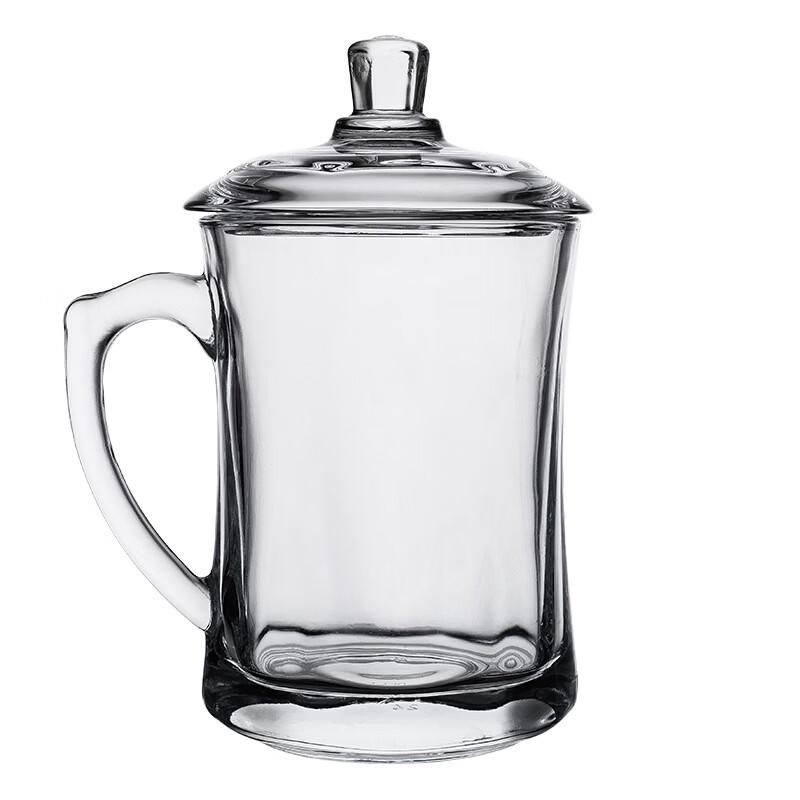 Shangqi 380ml Double-Layer Glass Tea Mug with Handle and Lid