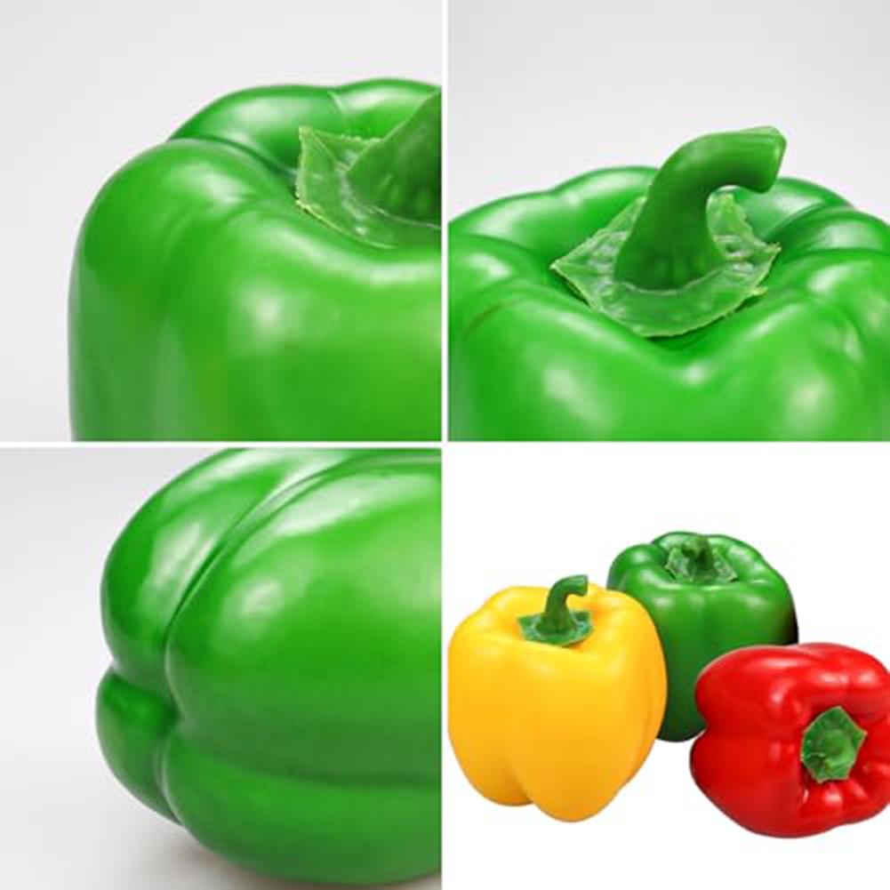 Realistic 6 Pcs Artificial Chili Peppers Simulation Chili Artificial Pepper Fake Vegetables Decoration For Home Kitchen Wall