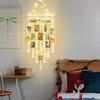 Bohemian Lace Wall Hanging Photo Display with Lights and Clips for Bedroom Decoration