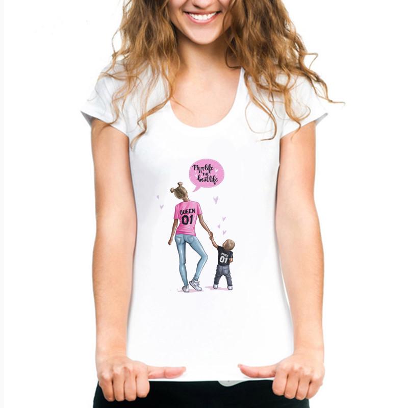 

2023 Womens T-Shirt Fashion Clothing Casual Lovely White Tshirt O-Neck Tees Parent-Child Short Tshirt Sleeve Streetwear Clothes L білий