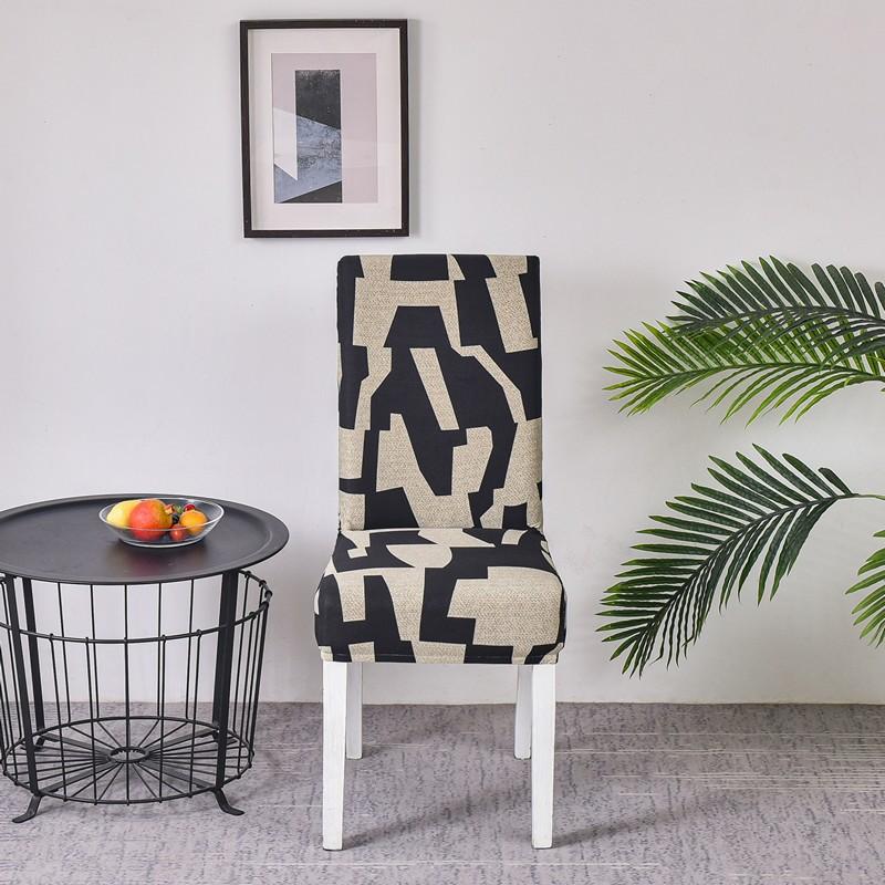 Universal Simple Chair Cover, One-Piece Elastic Dining Chair Cover, Plaid Household All-Inclusive Elastic Dust Cover