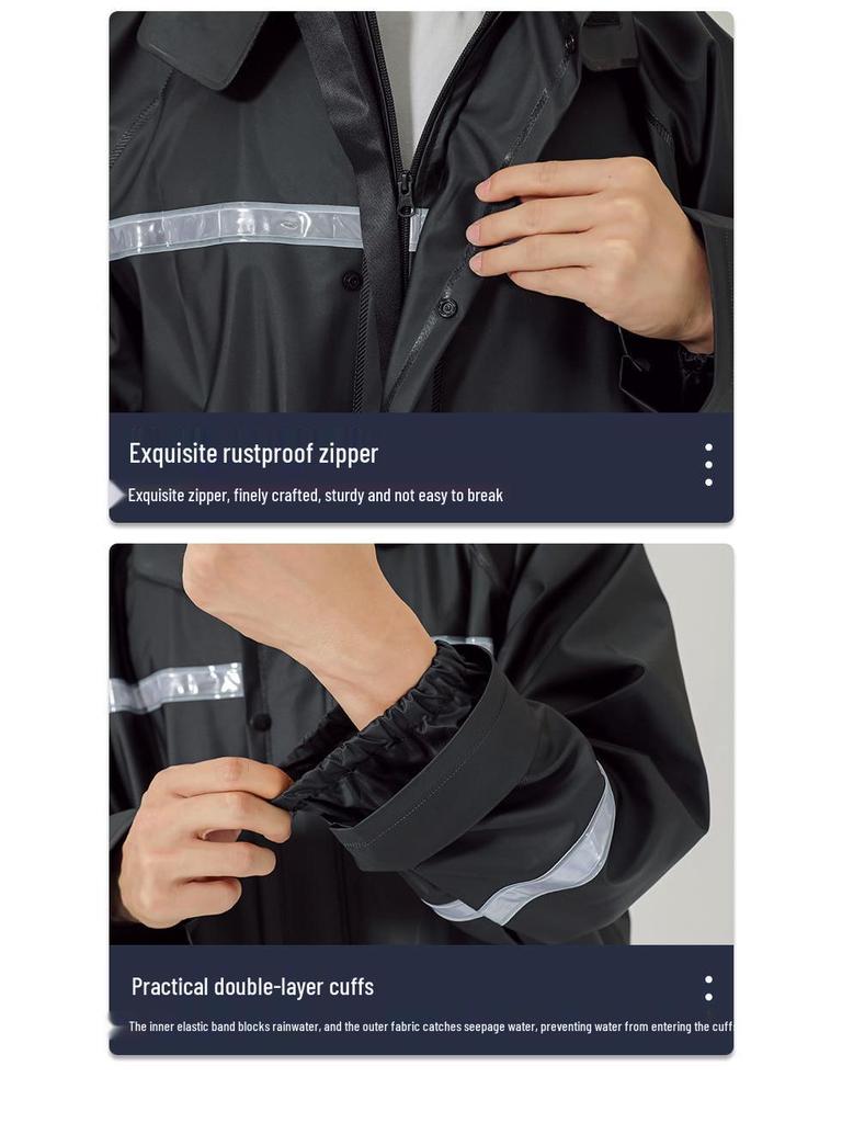 Full-Body Waterproof Riding & Hiking Reflective Raincoat and Pants Set