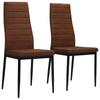 Day and Night - Day and Night Swivel Dining Chairs 2 Units Brown Fabric
