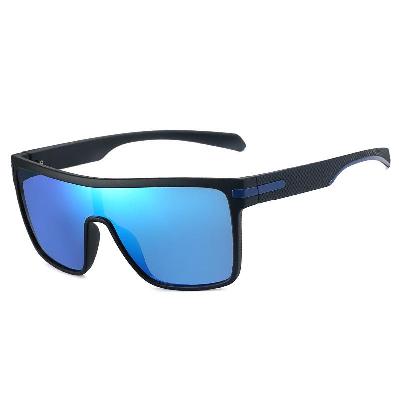 Lunettes de Soleil HD UV400 Hommes Femmes Marque Designer Verre Miroir Lunettes Monobloc Lunettes de Soleil Masque