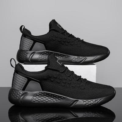 2024 Autumn New Korean Version of Trendy Fashion Casual Shoes Lightweight Fly-woven Mesh Running Sports Shoes Men and Women the Same Style