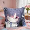 HHayase Yuuka Blue AArchive Cushion Cover Square Short Plush Pillow Case Living Room Sofa Home Decor Funda X