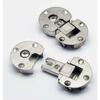 8 Pcs 90 Degree Adjustable Concealed Folding Hinges for Furniture - Semicircular Hinges - Wooden Table Hinges - Round Hinges