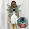 Colorful LED Fairy Wings Luminous Butterfly Wings Cosplay Angel Wings for Girls Dance Performance Costume Supplies