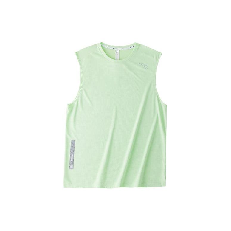 

Anta Футболка без рукавов Running Series, однотонная, удобная, дышащая, мужская, цвет страусиный-зеленый 152455102-2 L