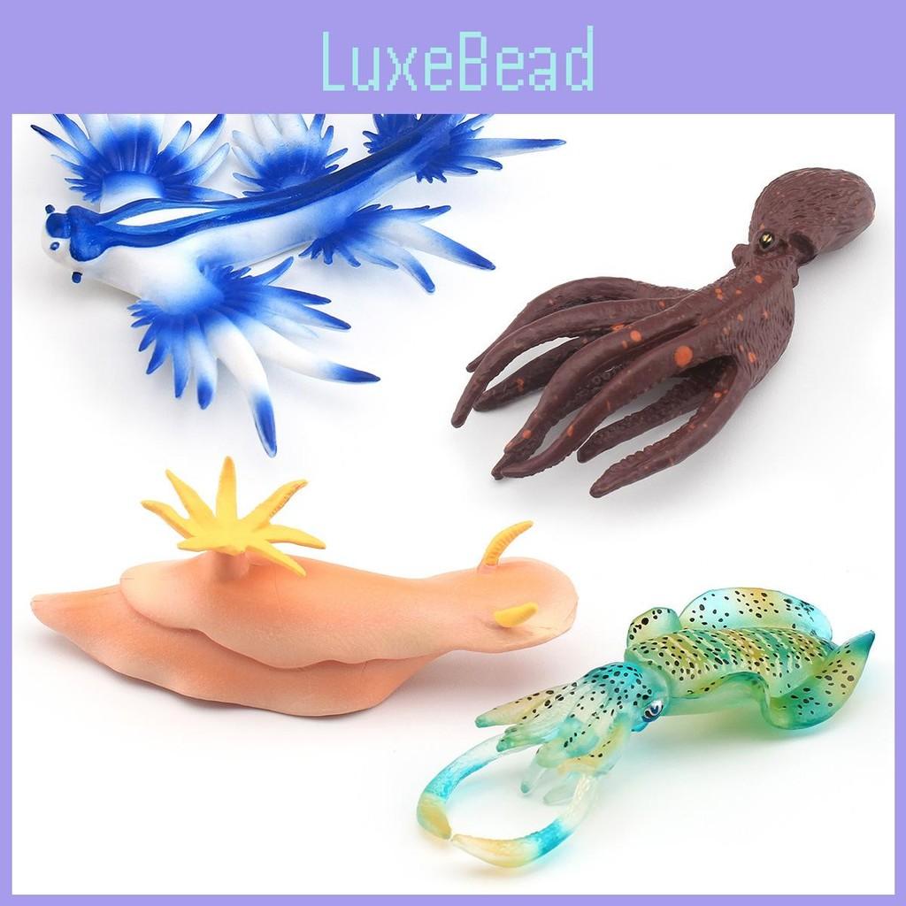 Sea Creature Sea Slug Squid Pvc Model Ornament For Aquarium Office Decoration