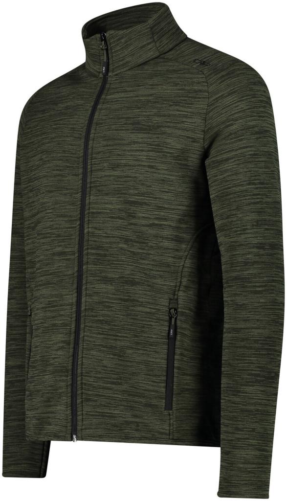 Куртка CMP Мужская куртка из меланжа Stretch Performance Fleece (30E9707) stretch Fleec (30E9707) oil green mel.